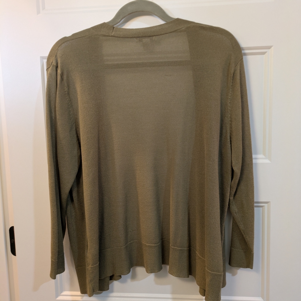 Cato Olive Open-Front Cardigan - Picture 8 of 11